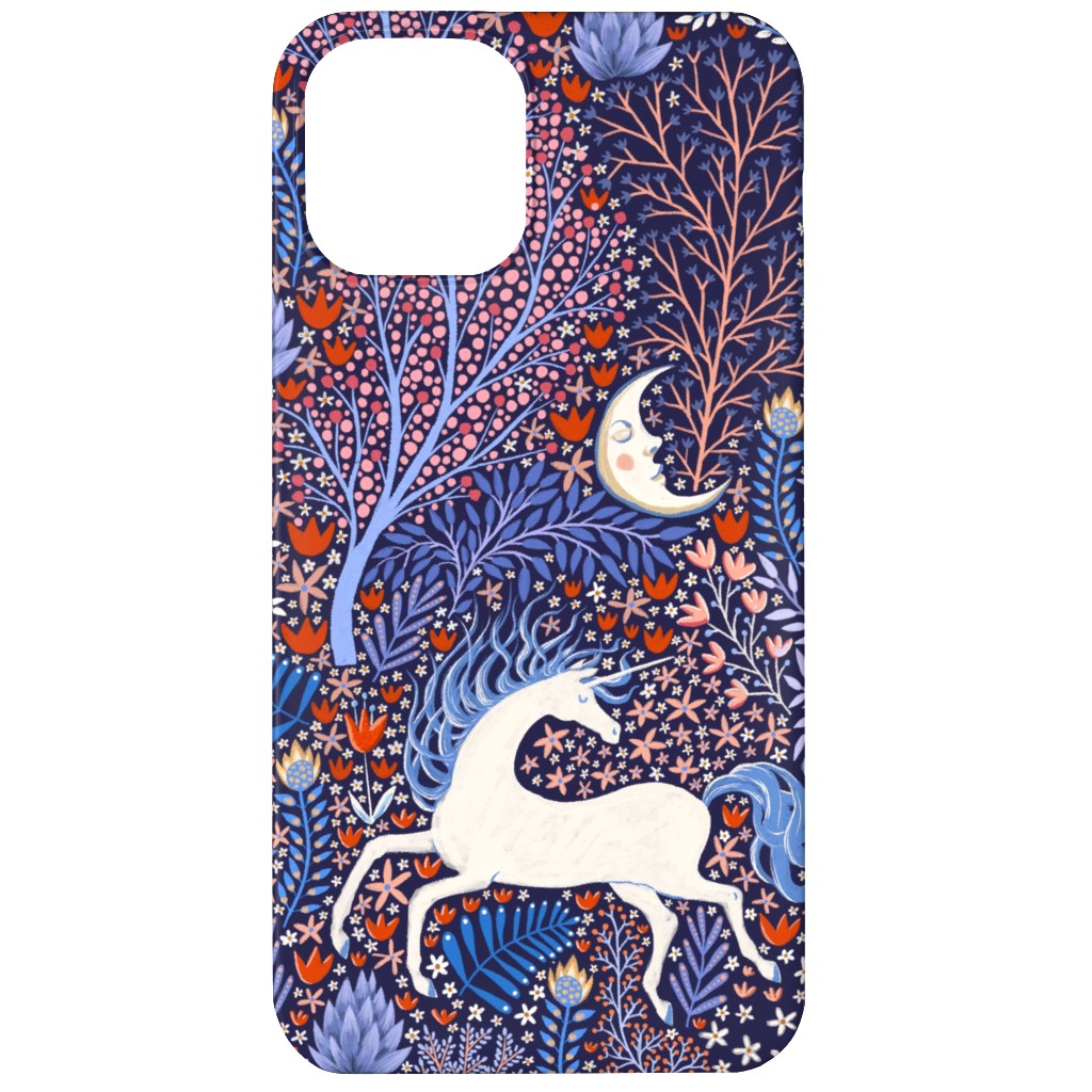 Unicorn in Nocturnal Forest - Purple Phone Case, Slim Case, Matte, iPhone 11, Purple