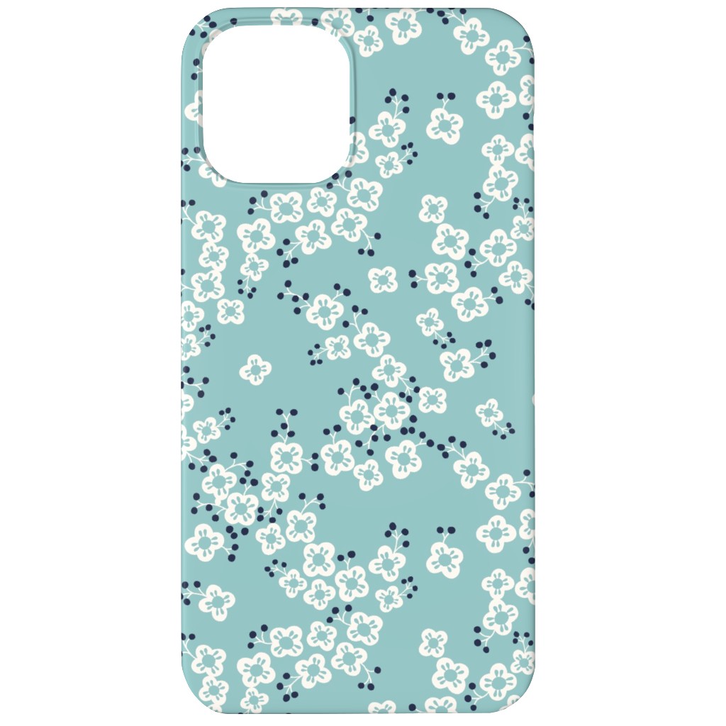 Japanese Blossom - Blue Phone Case, Slim Case, Matte, iPhone 11, Blue