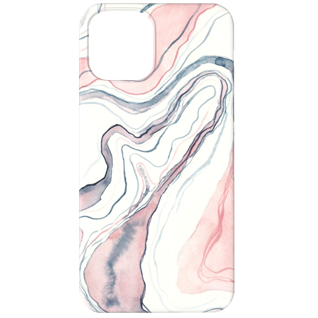 Watercolor Marble Phone Case, Slim Case, Matte, iPhone 11, Pink, Quartz