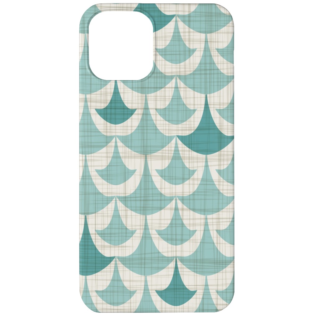 Rhapsody - Beige and Teal Phone Case, Slim Case, Matte, iPhone 11, Green, Classic Green