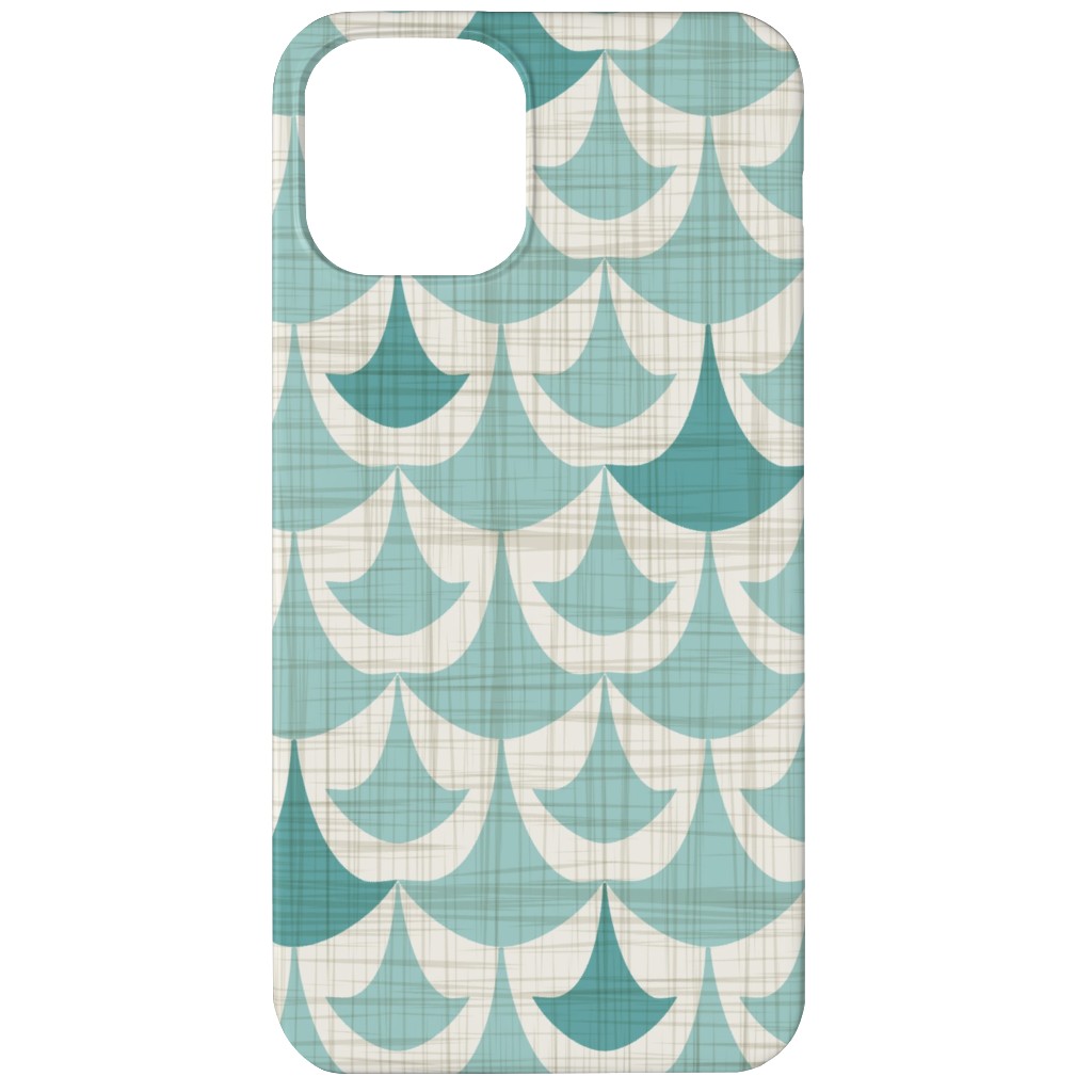 Rhapsody - Beige and Teal Phone Case, Slim Case, Matte, iPhone 11, Green