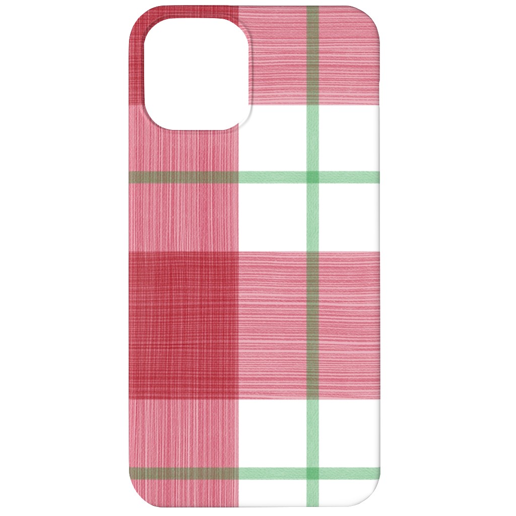 Double Plaid Phone Case, Slim Case, Matte, iPhone 11, Red, Apple