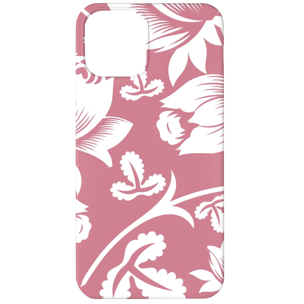 Lovely Rose Flower - Pink and White Phone Case, Slim Case, Matte, iPhone 11, Pink, Bright Pink