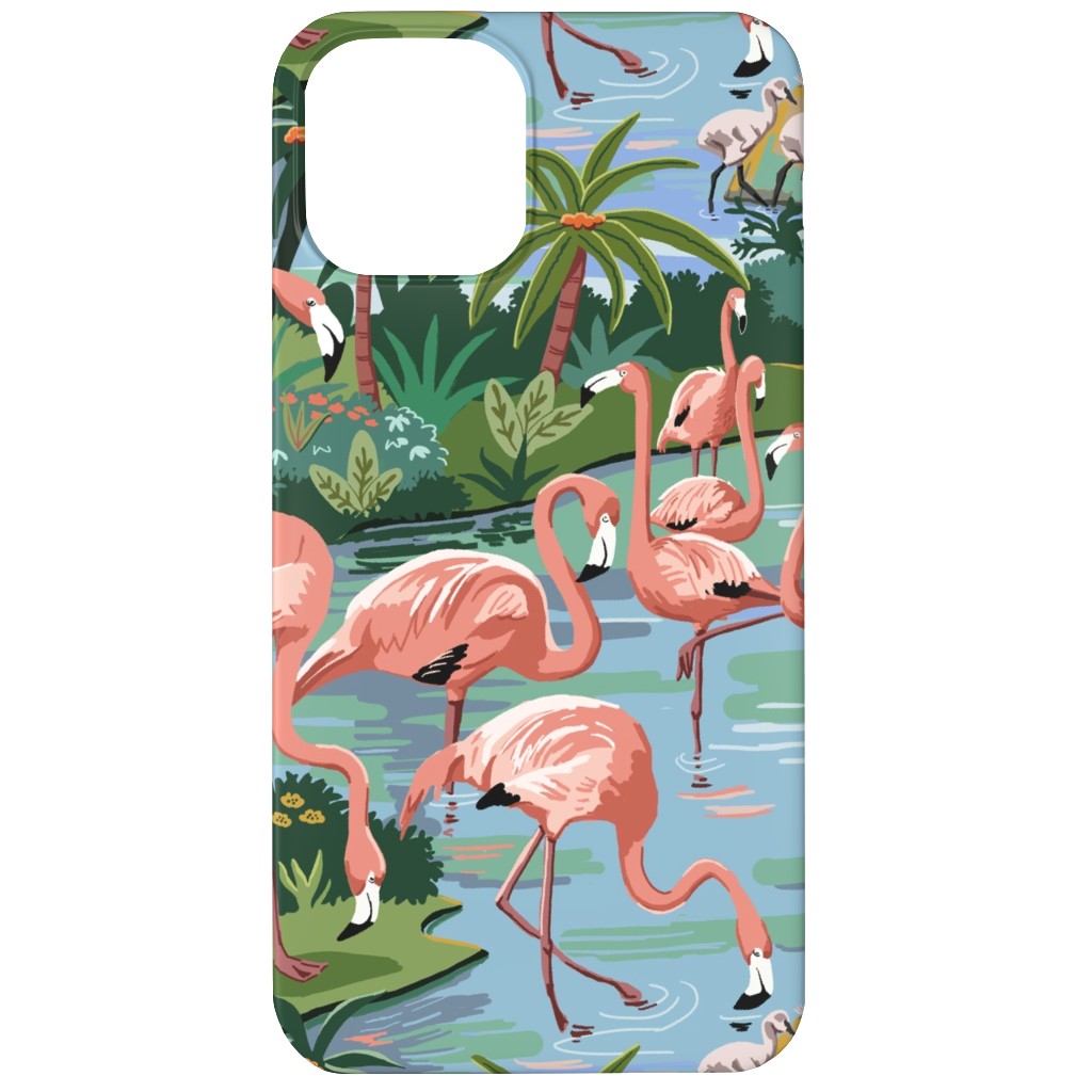 Flamingo Lagoon - Multi Phone Case, Slim Case, Matte, iPhone 11, Multicolor