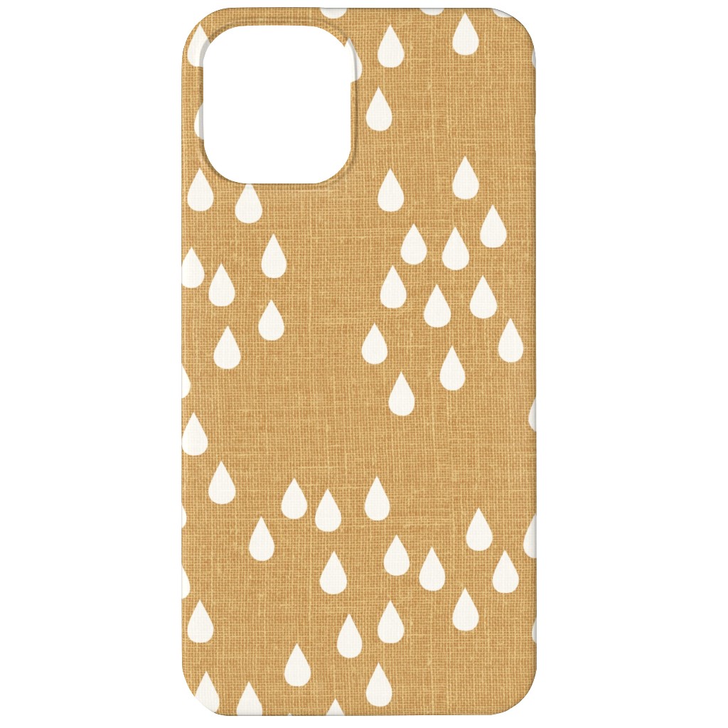 Scattered Rain Drops - Mustard Yellow Phone Case, Slim Case, Matte, iPhone 11, Yellow