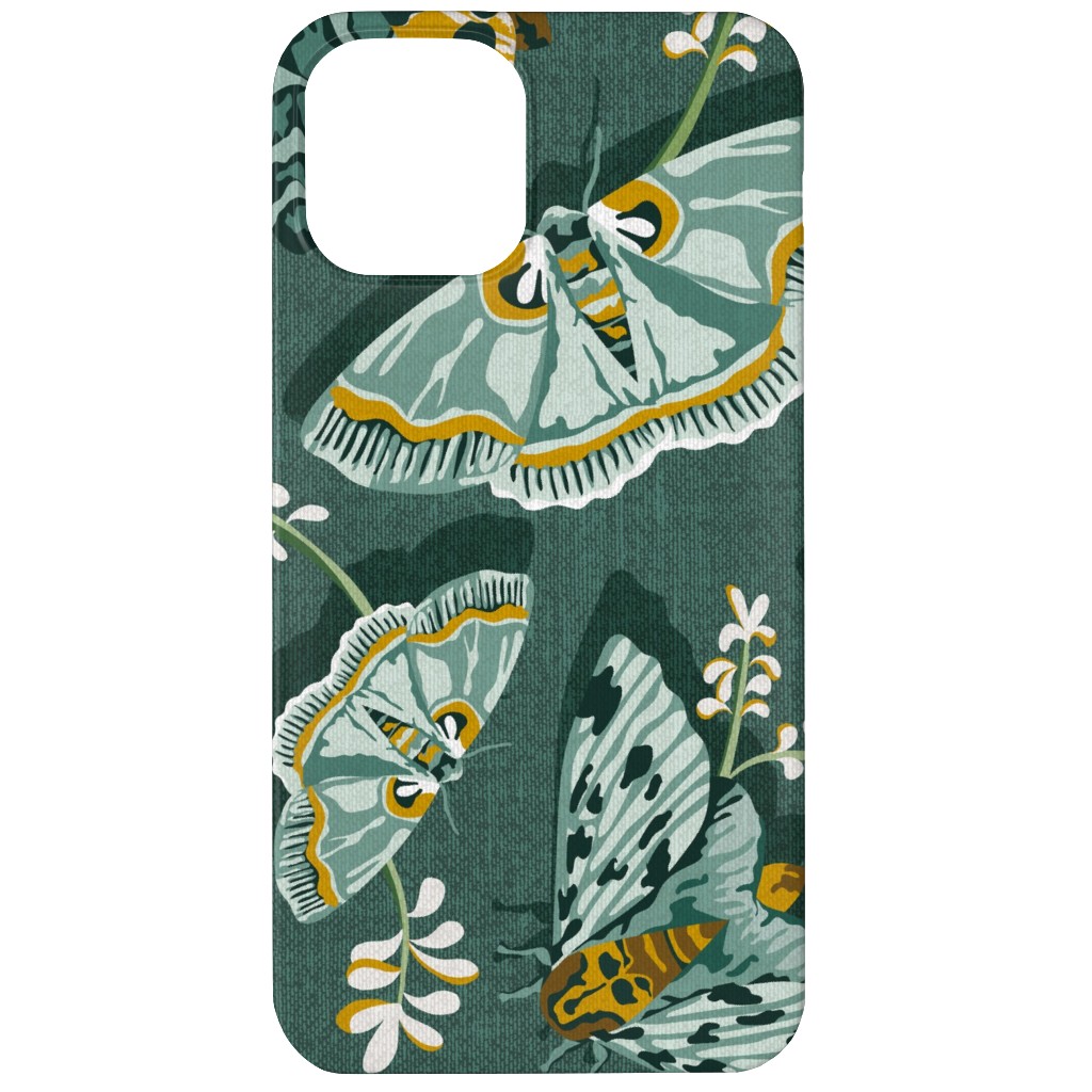 Gathering Moths - Green Phone Case, Slim Case, Matte, iPhone 11, Green