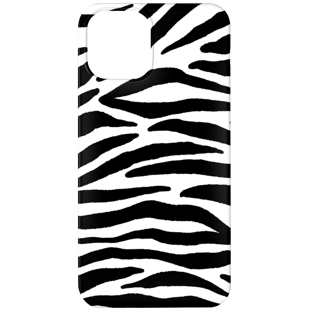 Zebra Print - Black and White Phone Case, Slim Case, Matte, iPhone 11, Black, Black