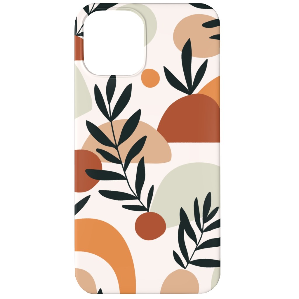 Tropical Leaves and Geometry - Multi Phone Case, Slim Case, Matte, iPhone 11, Multicolor