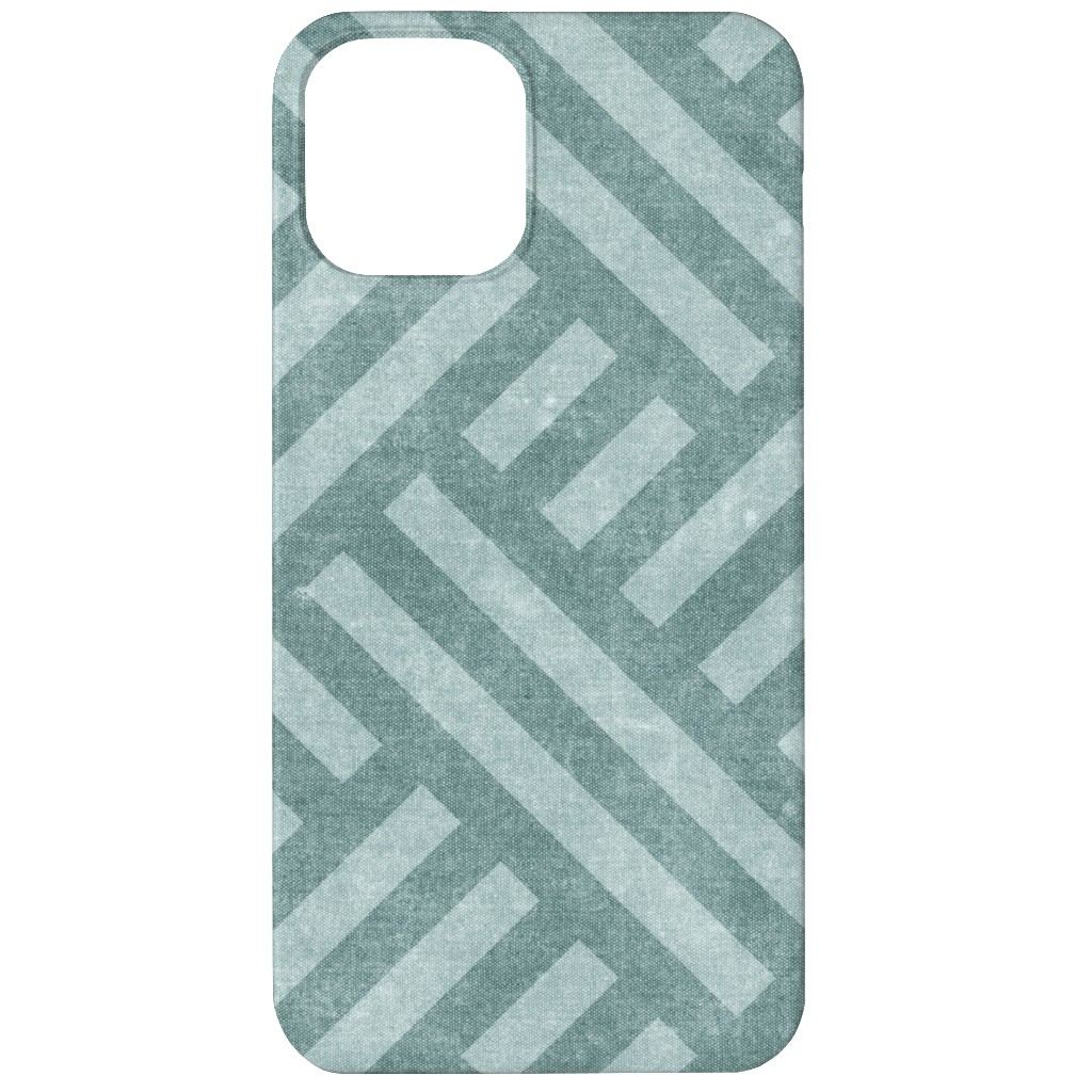 Farmhouse Weave Phone Case, Slim Case, Matte, iPhone 11, Blue, Cedar