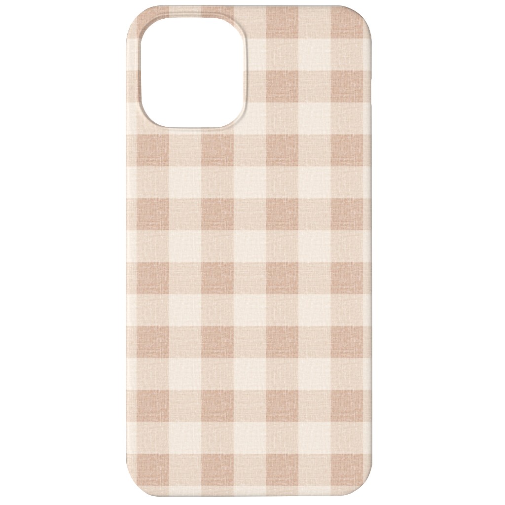 Gingham in Dusty Blush Pinks Phone Case, Slim Case, Matte, iPhone 11, Pink