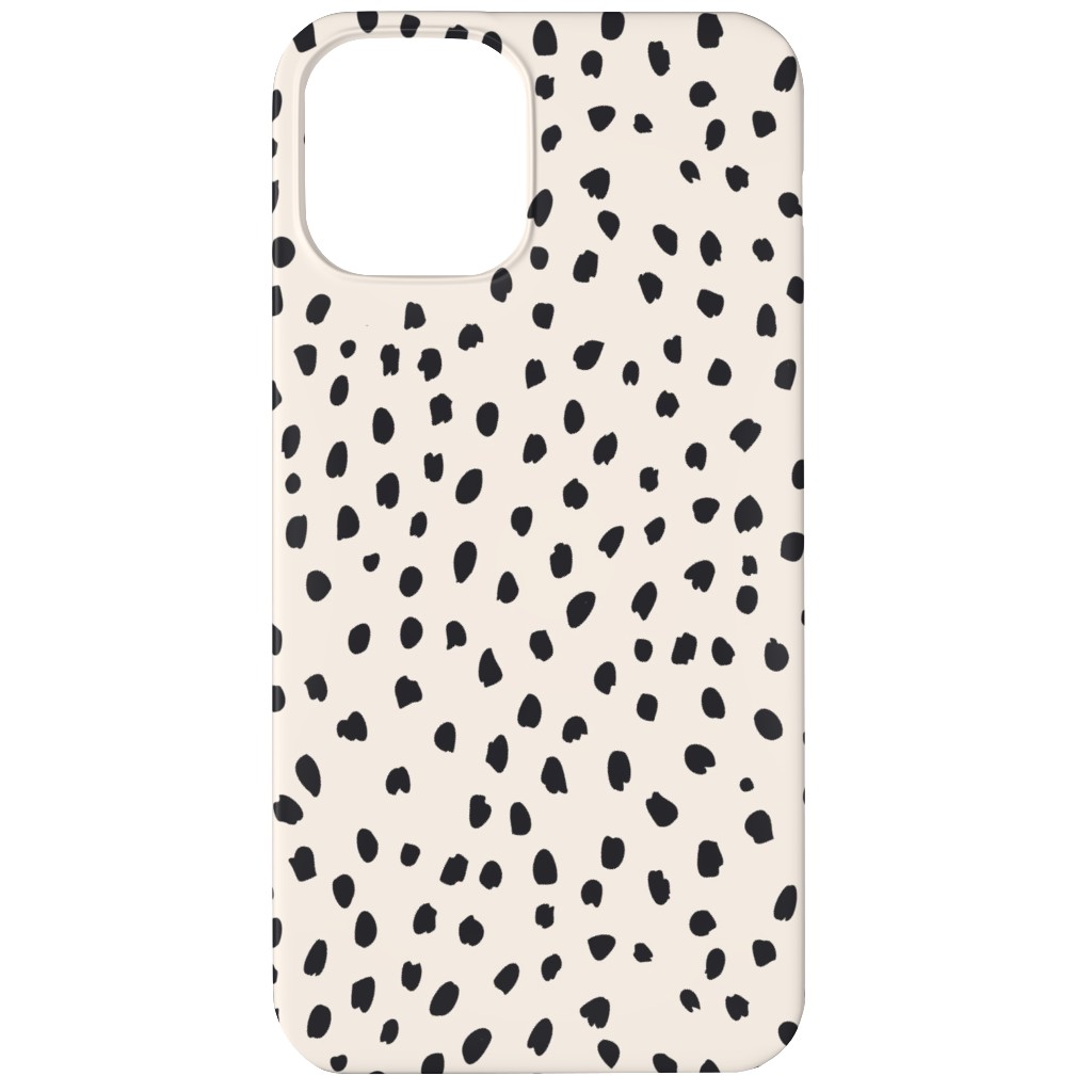 Black Marks - Creamy Beige Phone Case, Slim Case, Matte, iPhone 11, Beige, Pearl