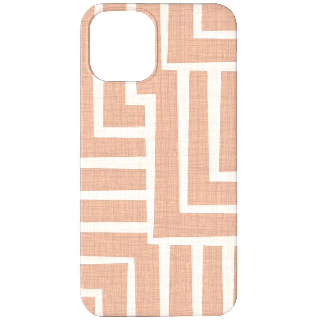 Square Angles - Pink Phone Case, Silicone Liner Case, Matte, iPhone 12 Mini, Pink