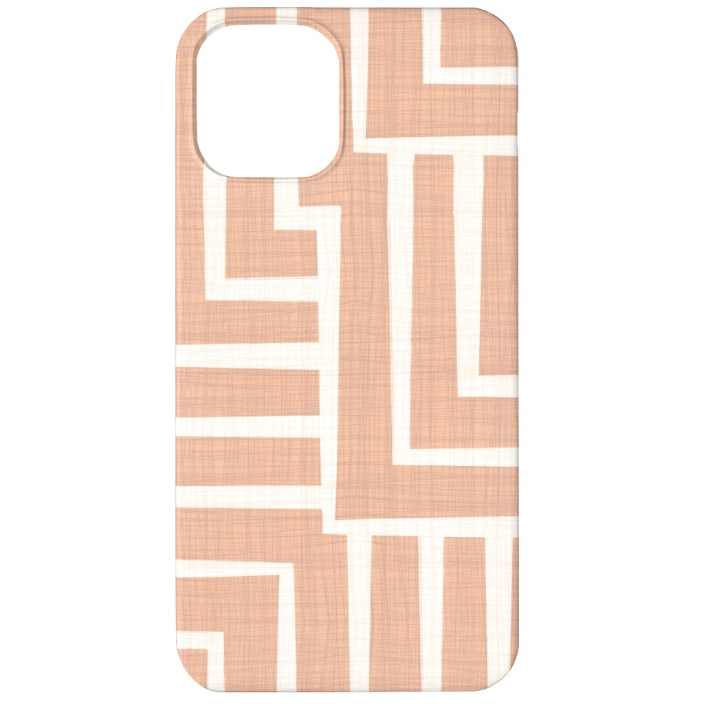 Square Angles - Pink Phone Case, Silicone Liner Case, Matte, iPhone 12 Mini, Pink, Bright Pink