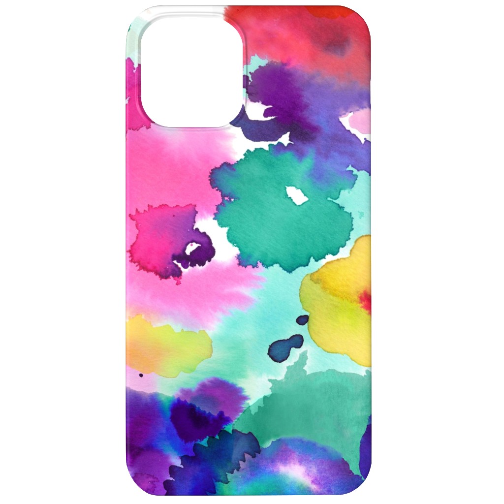 Abstract Floral Watercolor - Multi Phone Case, Silicone Liner Case, Matte, iPhone 12 Mini, Multicolor