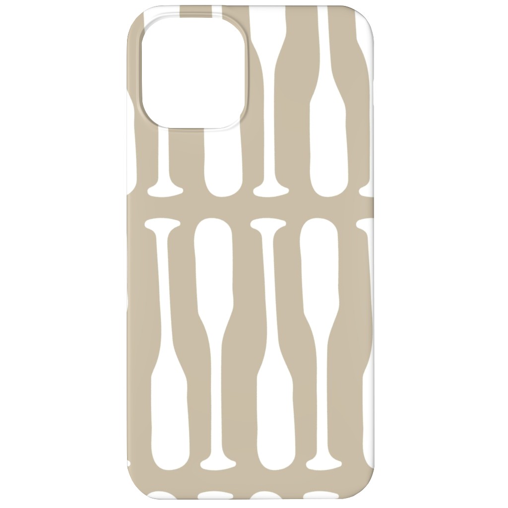 Nautical Boat Oars/Paddles - Neutral Beige Phone Case, Silicone Liner Case, Matte, iPhone 12 Mini, Beige, Pearl