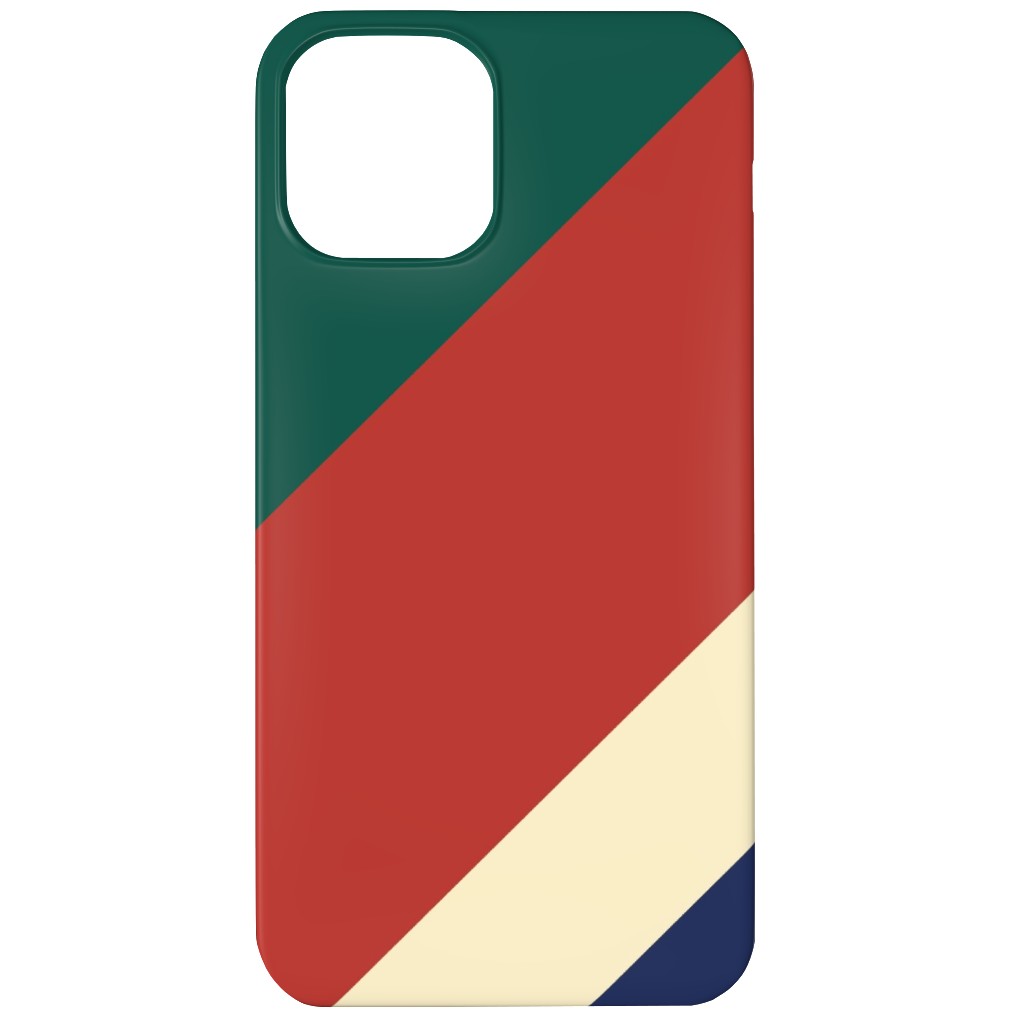 Camping Stripe Diagonal - Multi Phone Case, Silicone Liner Case, Matte, iPhone 12 Mini, Multicolor
