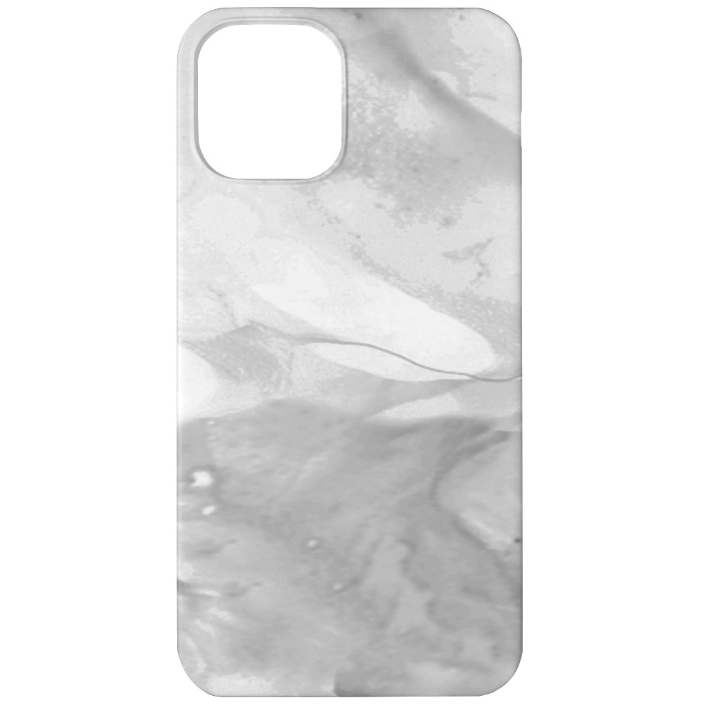 Carerra Marble - Watercolor Phone Case, Silicone Liner Case, Matte, iPhone 12 Mini, Gray