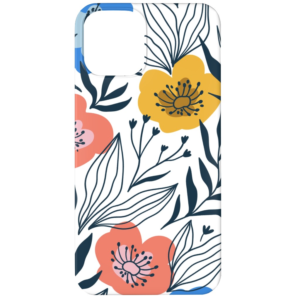 Colorful Flowers - Multi Phone Case, Silicone Liner Case, Matte, iPhone 12 Mini, Multicolor
