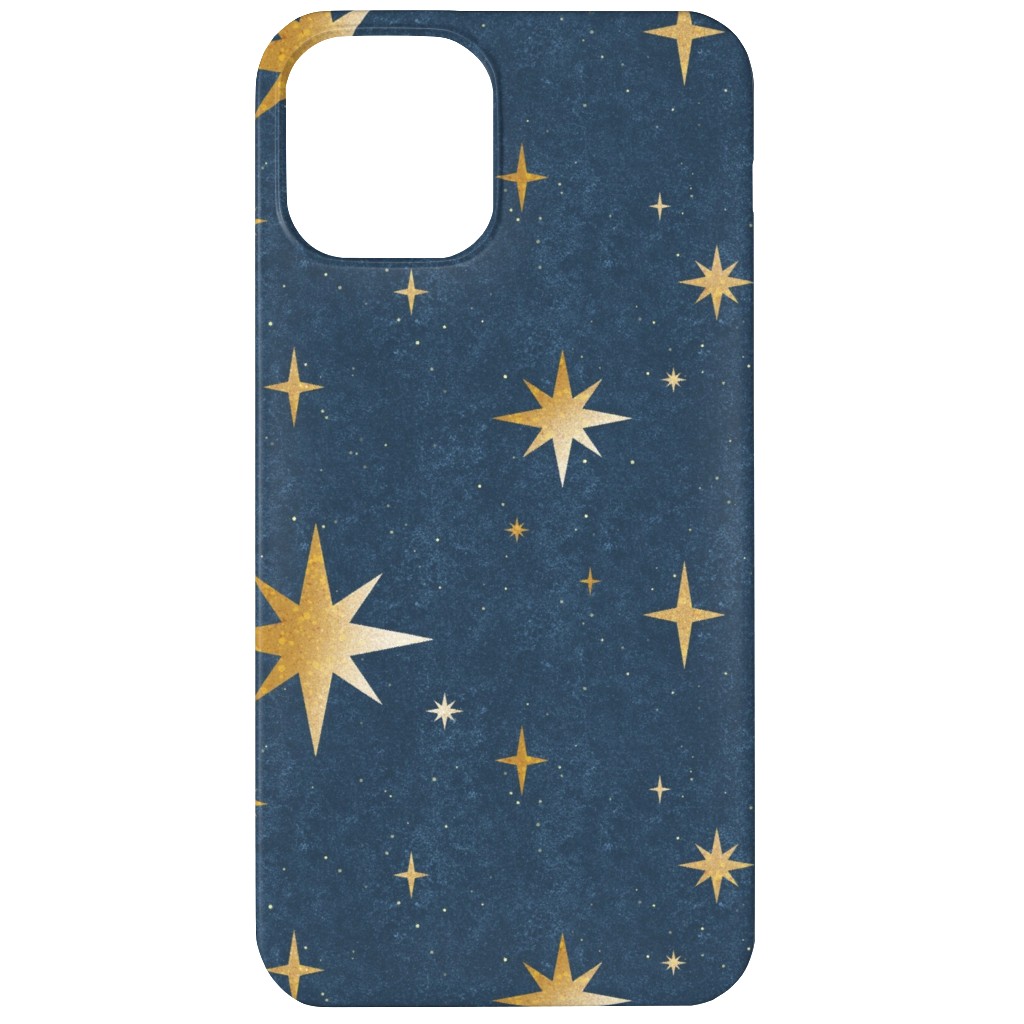 Art Deco Starbursts - Blue Phone Case, Slim Case, Matte, iPhone 12 Mini, Blue