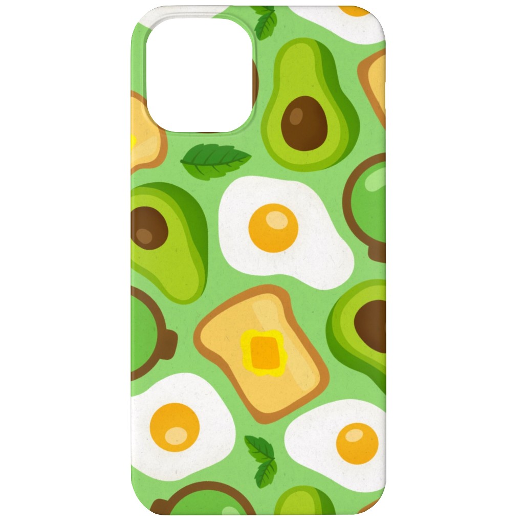 Deconstructed Avocado Toast - Green Phone Case, Slim Case, Matte, iPhone 12 Mini, Green, Classic Green
