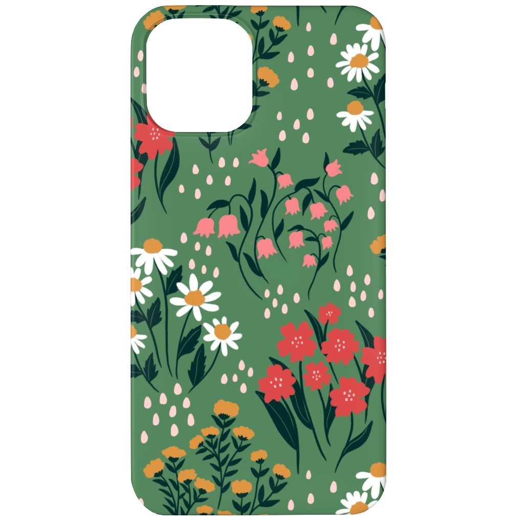 Flowerbed Phone Case, Slim Case, Matte, iPhone 12 Mini, Green, Classic Green