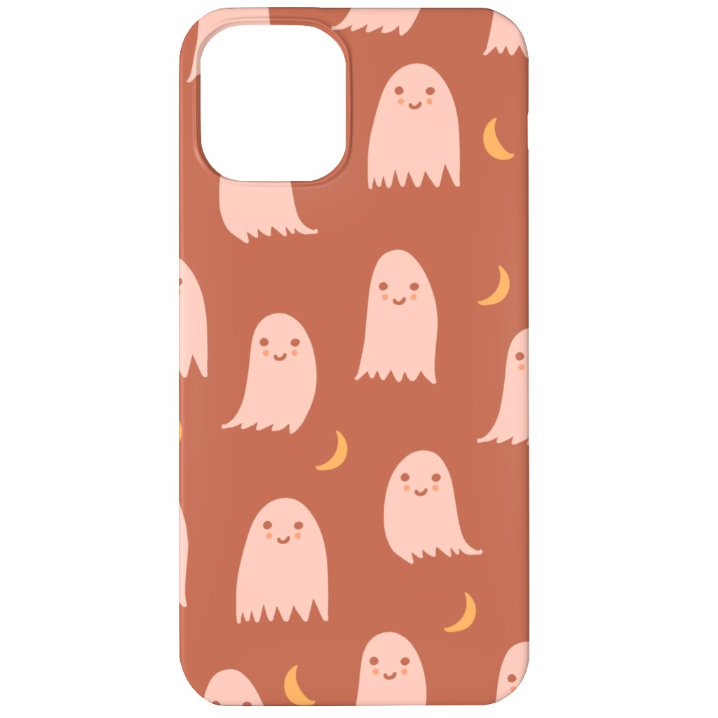 Cute Halloween Ghosts Phone Case, Slim Case, Matte, iPhone 12 Mini, Pink