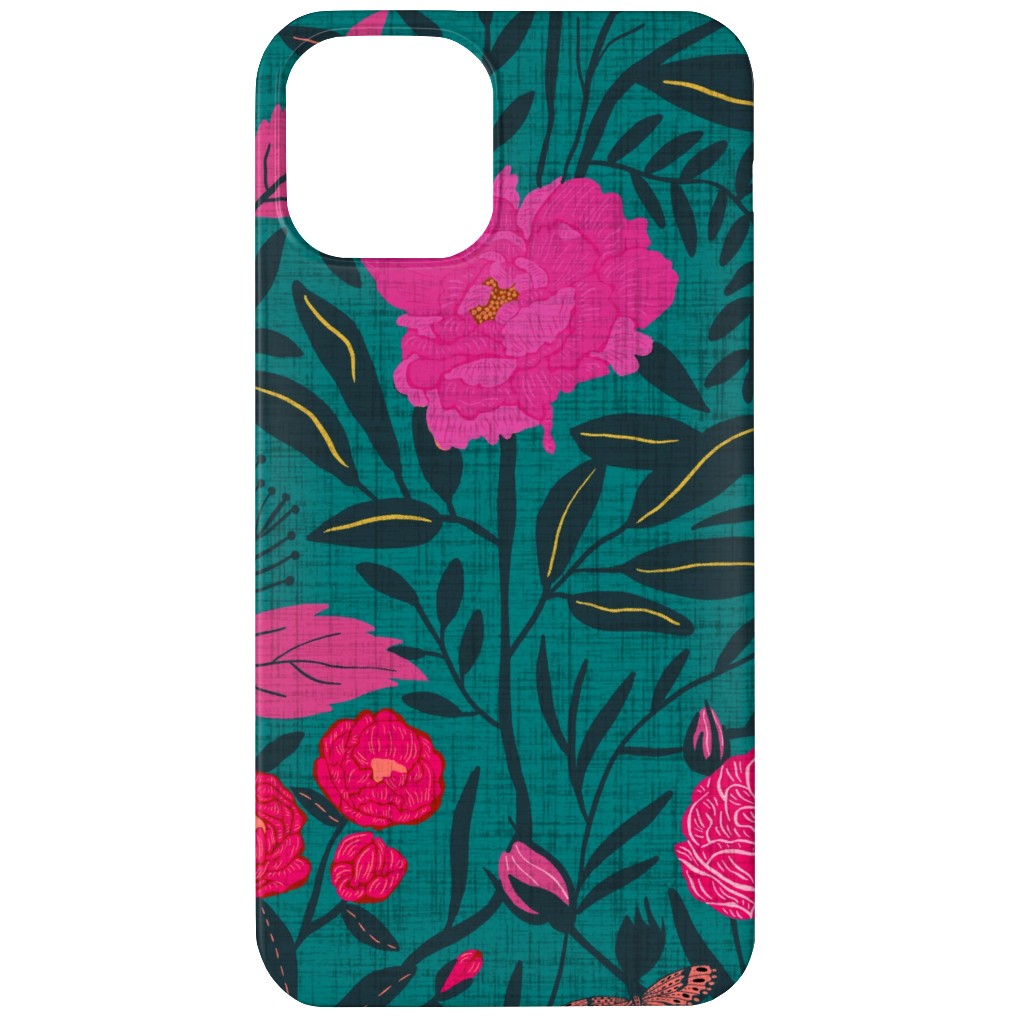 Modern Chintz Phone Case, Slim Case, Matte, iPhone 12 Mini, Green