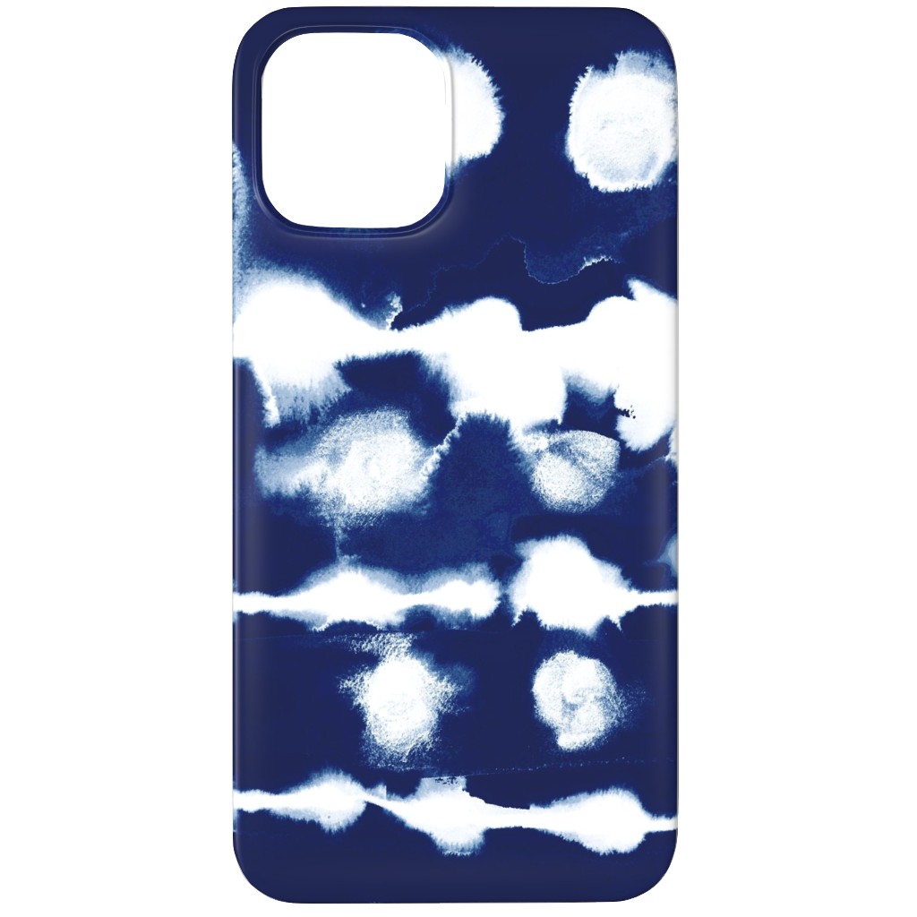 Dye Dot Stripe - Blue Phone Case, Silicone Liner Case, Matte, iPhone 12 Pro Max, Blue, True Blue