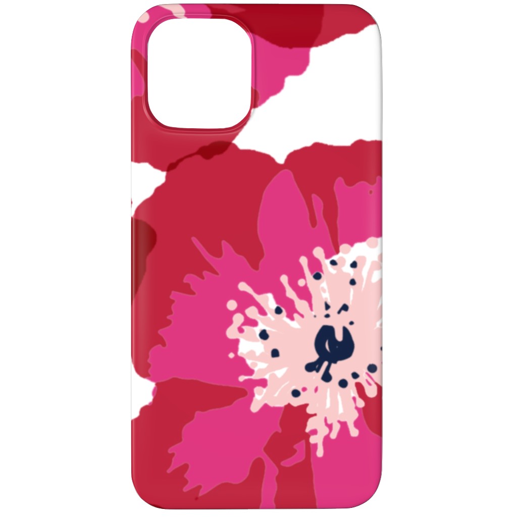 Really Big Poppies - Red Phone Case, Silicone Liner Case, Matte, iPhone 12 Pro Max, Pink, Bright Pink