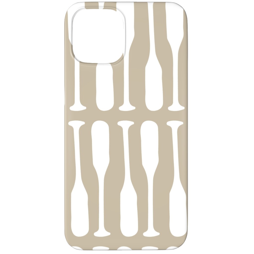 Nautical Boat Oars/Paddles - Neutral Beige Phone Case, Silicone Liner Case, Matte, iPhone 12 Pro Max, Beige, Pearl