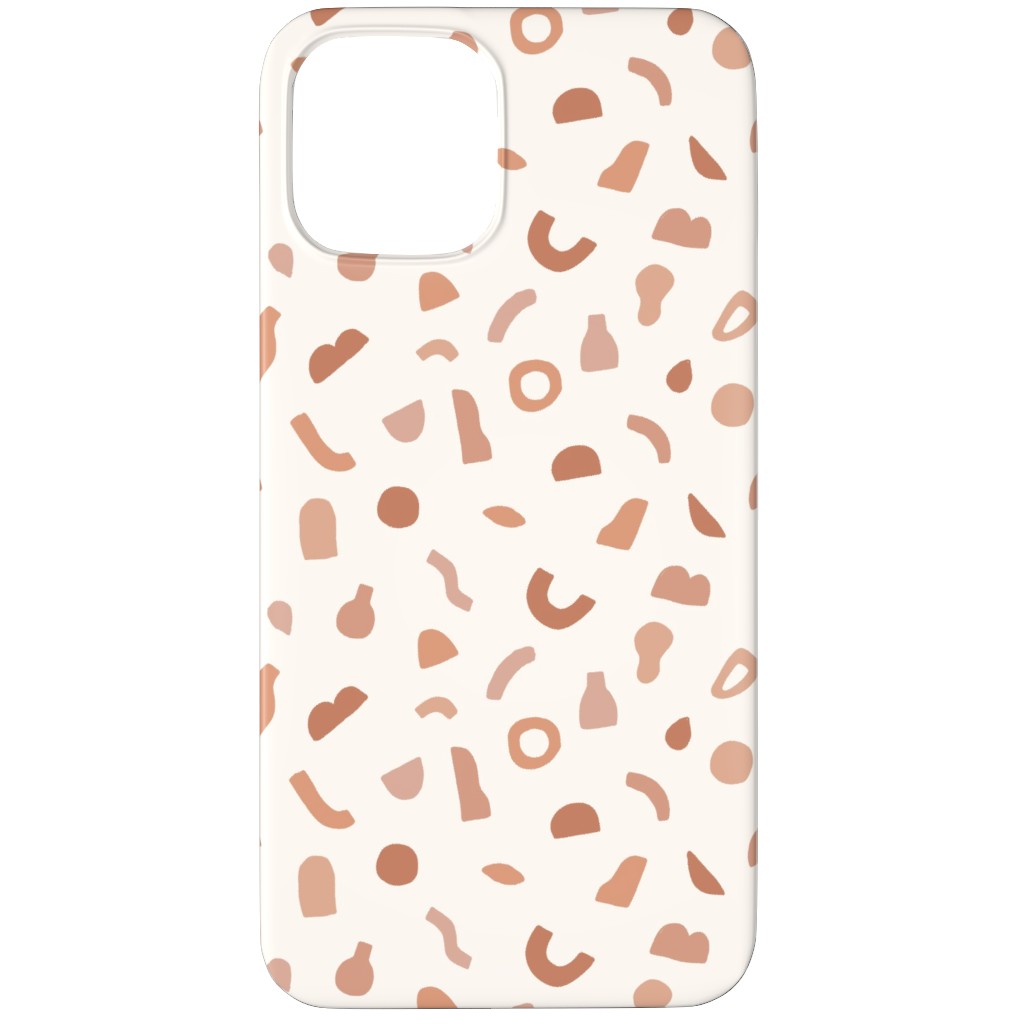 Organic Cut Shapes - Kaolin Clay Phone Case, Silicone Liner Case, Matte, iPhone 12 Pro Max, Beige, Pearl