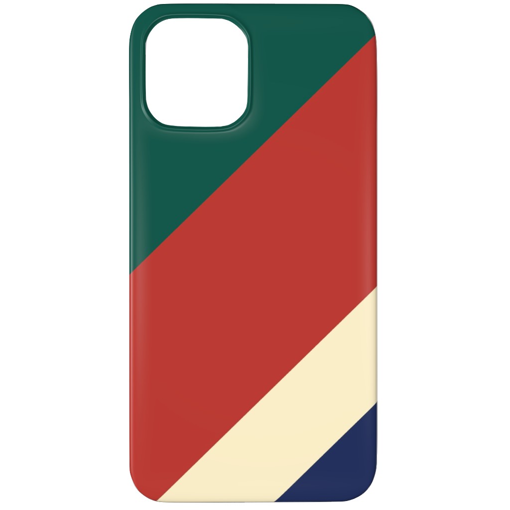 Camping Stripe Diagonal - Multi Phone Case, Silicone Liner Case, Matte, iPhone 12 Pro Max, Multicolor