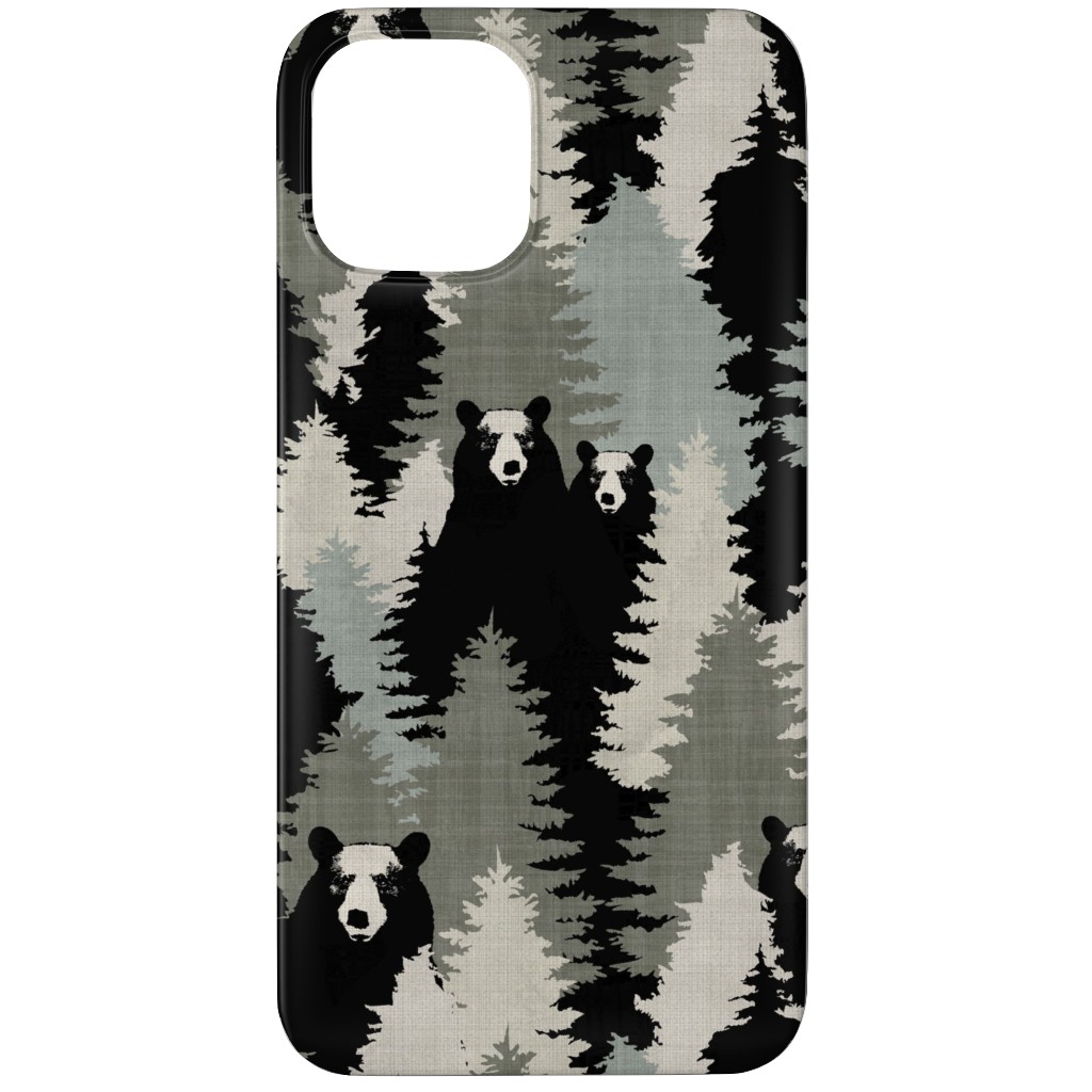 Bears Texture - Green Phone Case, Silicone Liner Case, Matte, iPhone 12 Pro Max, Green