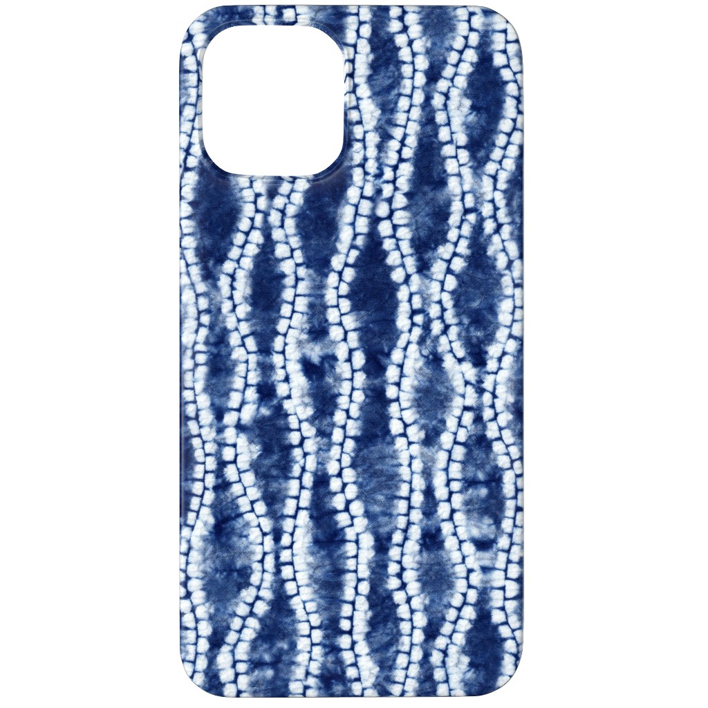 Shibori Ripples - Blue Phone Case, Silicone Liner Case, Matte, iPhone 12 Pro Max, Blue, True Blue