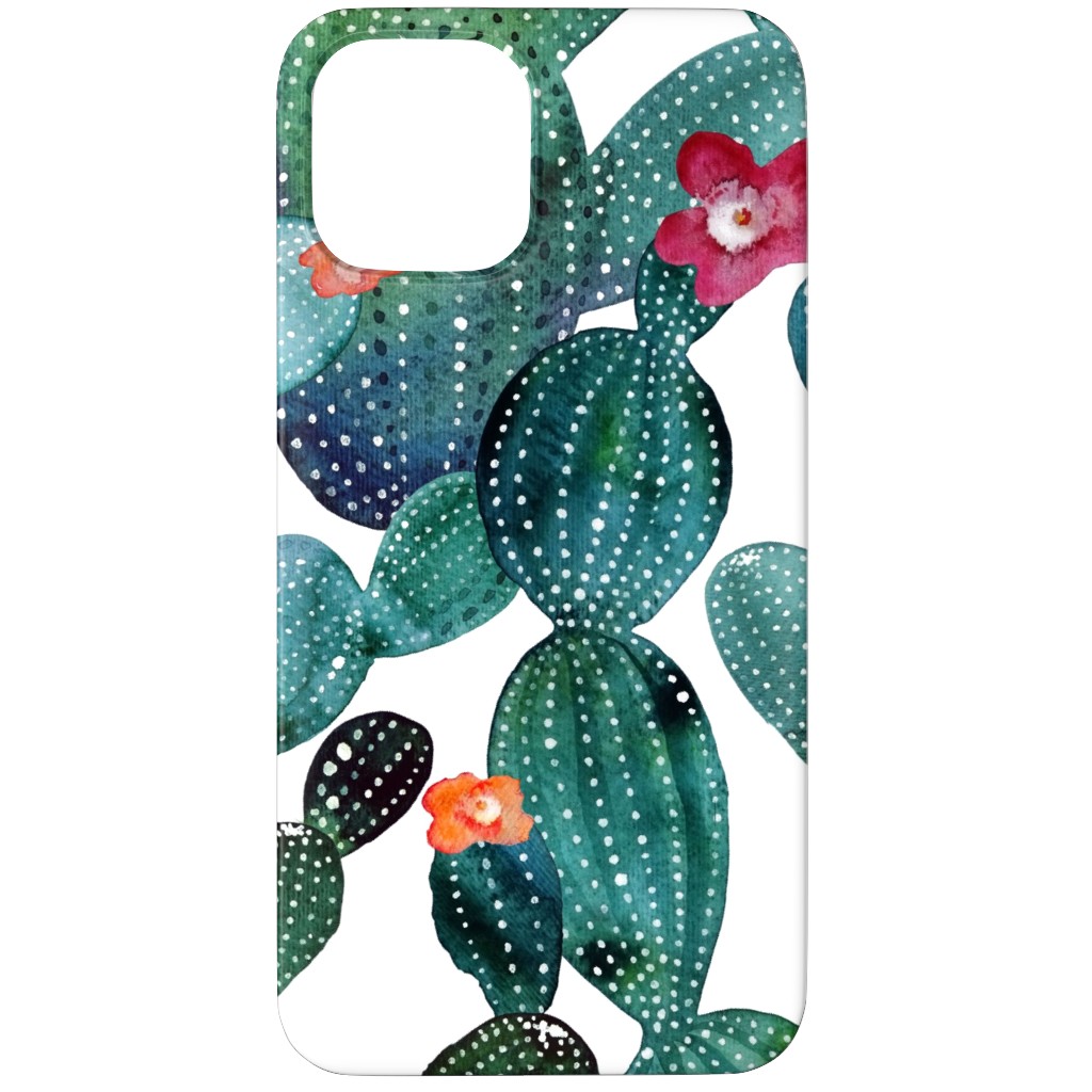 Cactuses - Green Phone Case, Silicone Liner Case, Matte, iPhone 12 Pro Max, Green, Classic Green