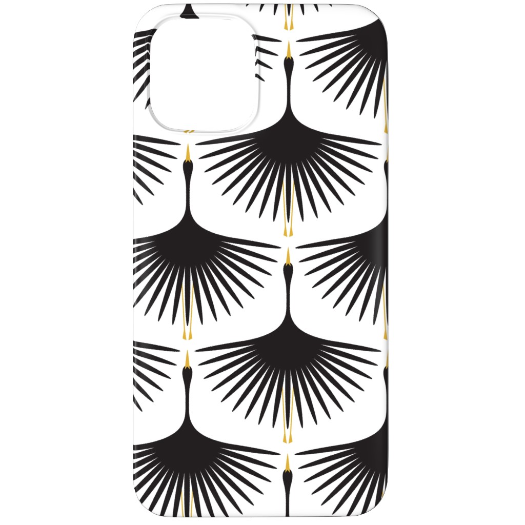 Art Deco Swans Phone Case, Silicone Liner Case, Matte, iPhone 12 Pro Max, White, White