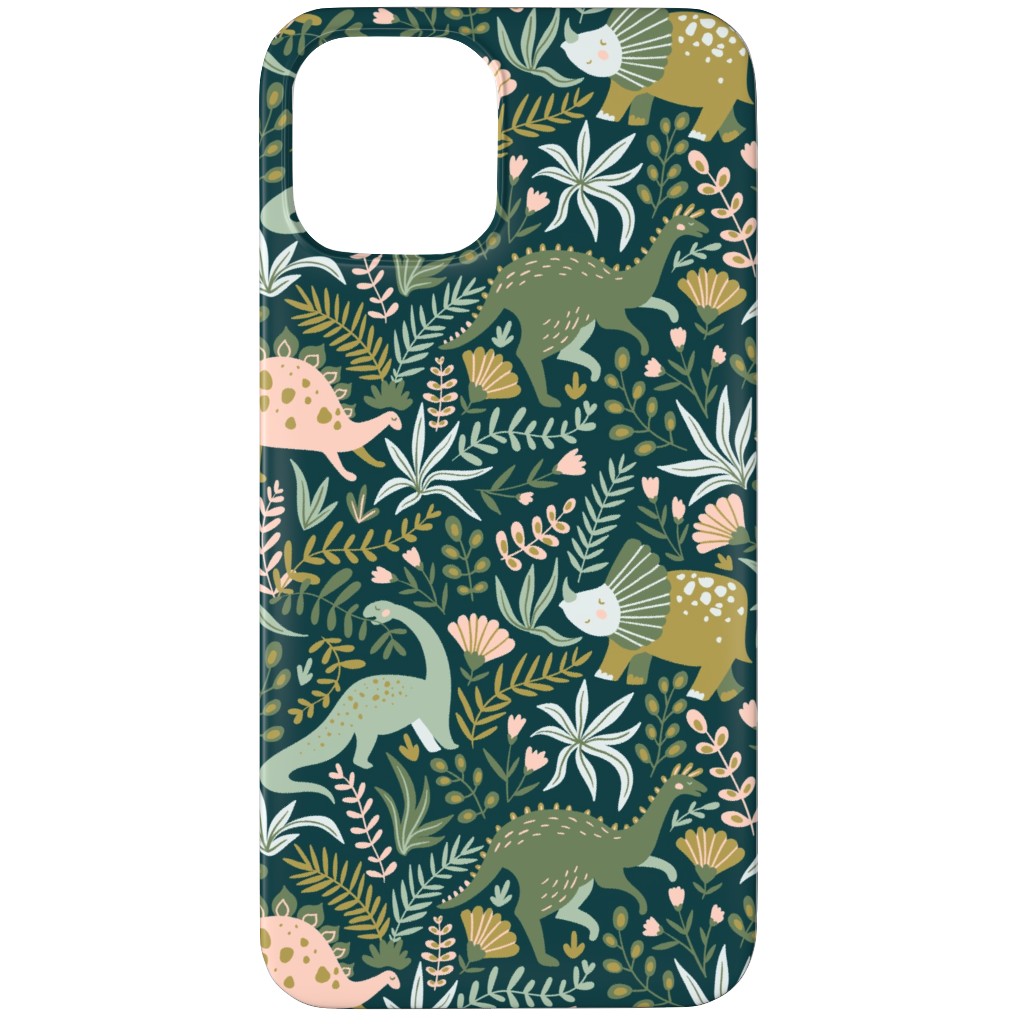 Dino - Green Phone Case, Silicone Liner Case, Matte, iPhone 12 Pro Max, Green