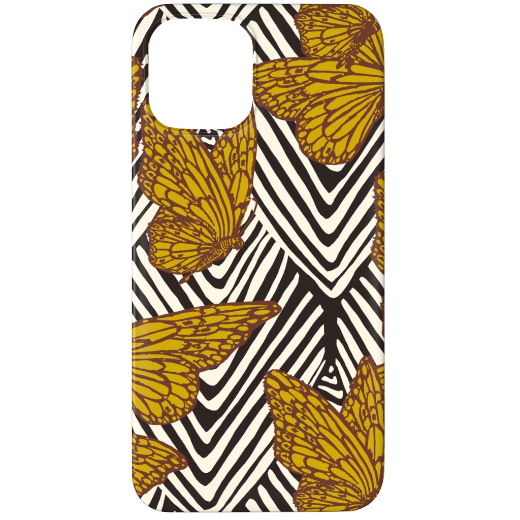 Enchanted Butterfly - Gold Phone Case, Silicone Liner Case, Matte, iPhone 12 Pro Max, Yellow