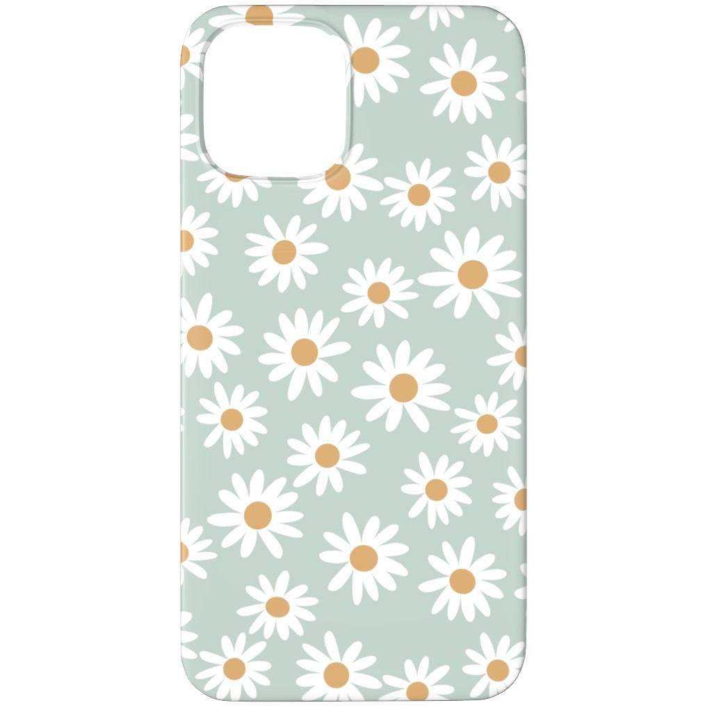 Daisies Phone Case, Silicone Liner Case, Matte, iPhone 12 Pro Max, Blue