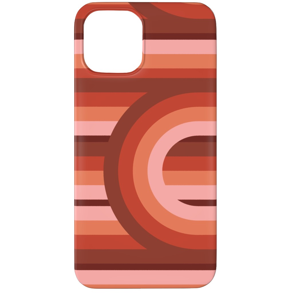 Retro Road - Mauve Multi Phone Case, Silicone Liner Case, Matte, iPhone 12 Pro Max, Red, Red