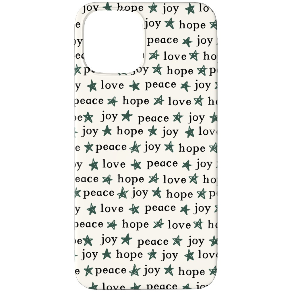 Peace Love Hope Joy - Beige Phone Case, Slim Case, Matte, iPhone 12 Pro Max, Beige, Pearl
