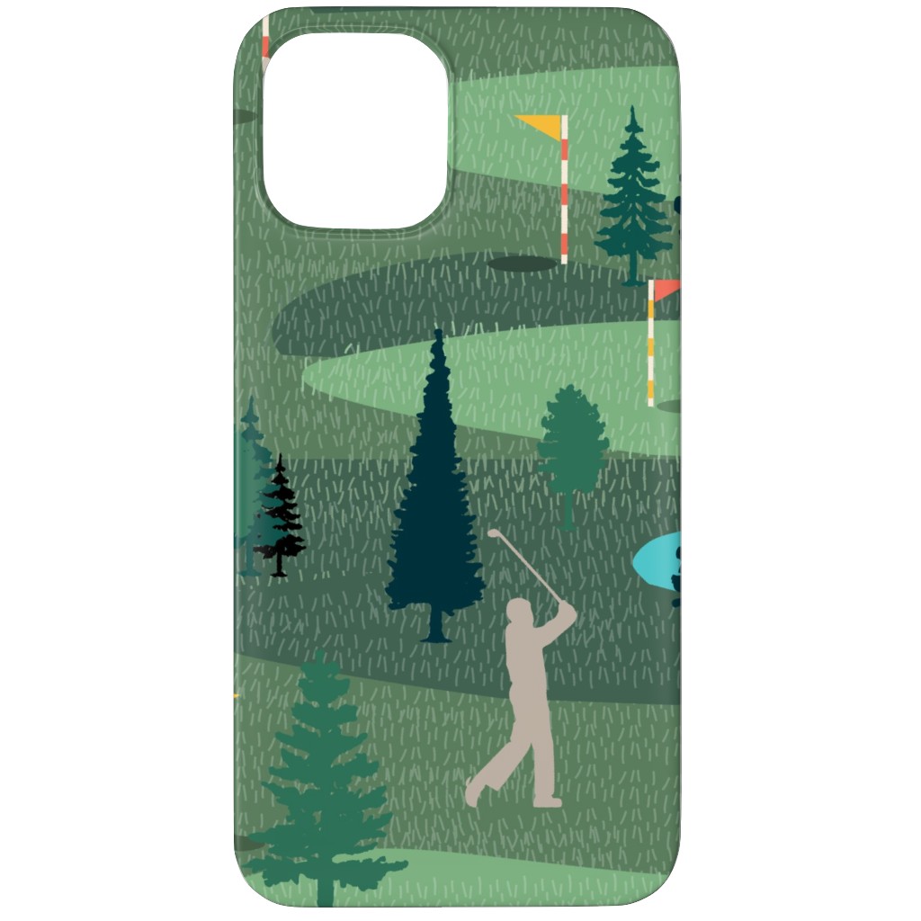 Golf Day Out - Green Phone Case, Slim Case, Matte, iPhone 12 Pro Max, Green