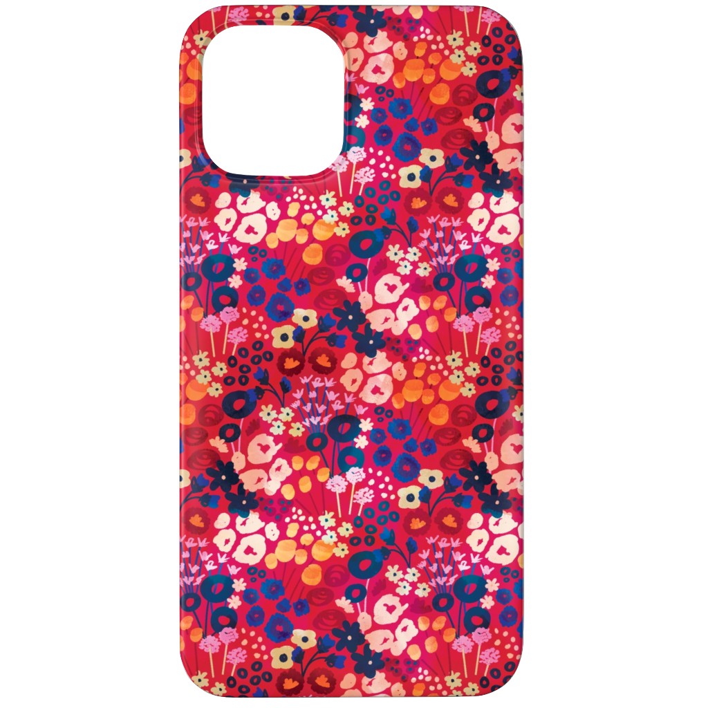 Modern Retro Floral - Multi Phone Case, Slim Case, Matte, iPhone 12 Pro Max, Multicolor