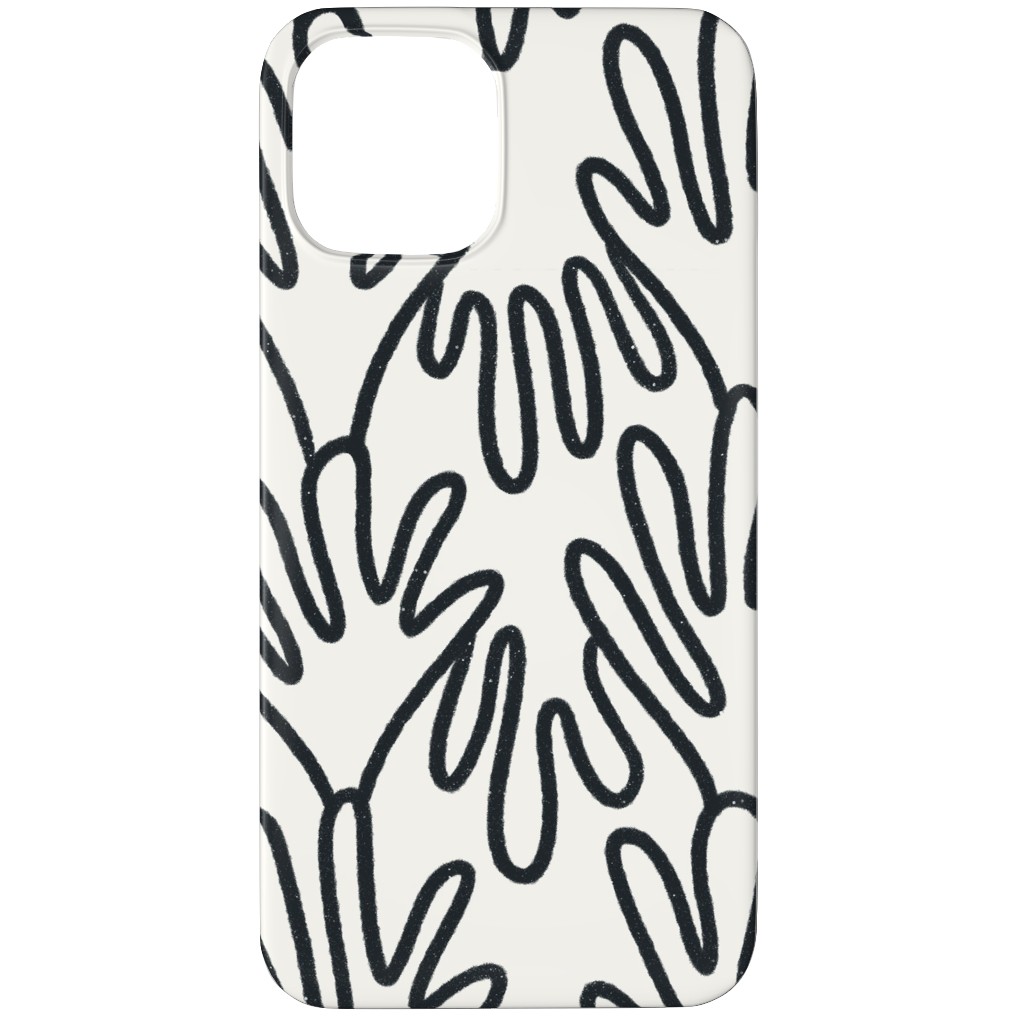 Wavy Lines - Black on White Phone Case, Slim Case, Matte, iPhone 12 Pro Max, White
