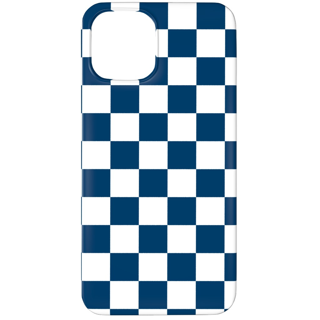 Wonderland Checkerboard - Lonely Angel Blue & White Phone Case, Slim Case, Matte, iPhone 12 Pro Max, Blue