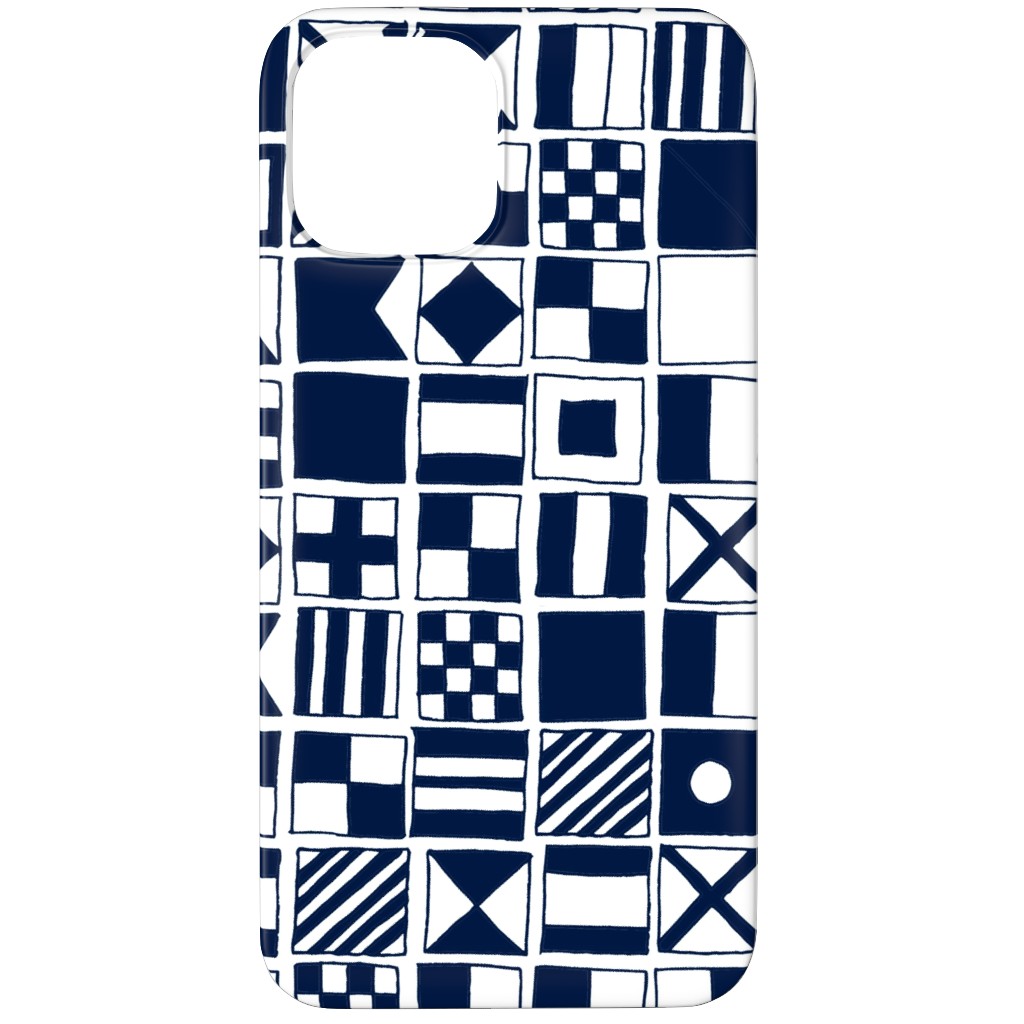 Sailing Flags - Navy Blue Phone Case, Slim Case, Matte, iPhone 12 Pro Max, Blue, True Blue