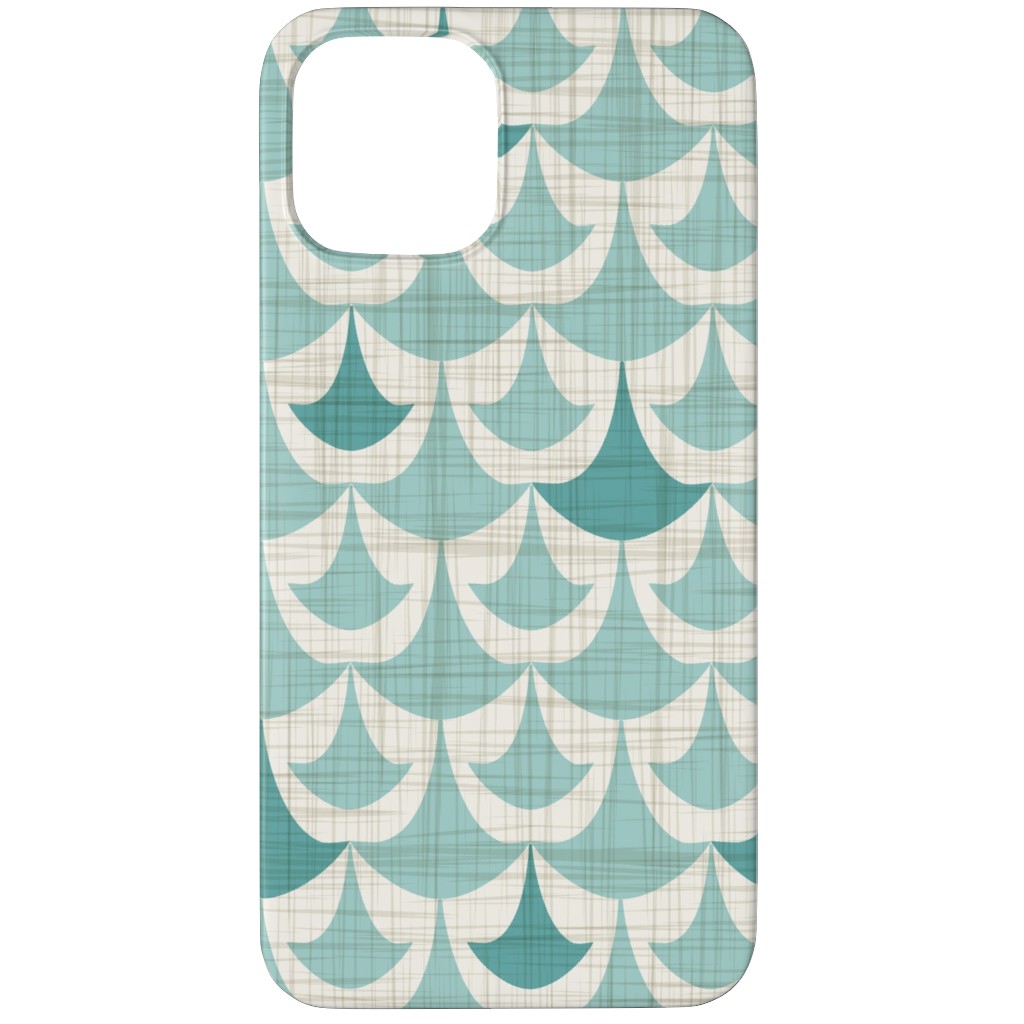 Rhapsody - Beige and Teal Phone Case, Slim Case, Matte, iPhone 12 Pro Max, Green