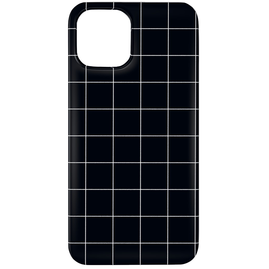 Grid - Black Ad White Phone Case, Slim Case, Matte, iPhone 12 Pro Max, Black, Black