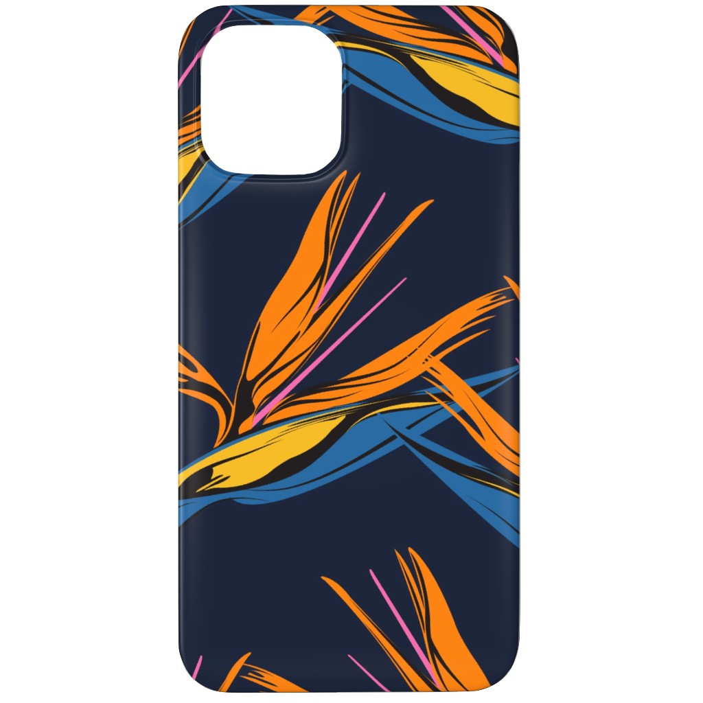 Bird of Paradise Phone Case, Slim Case, Matte, iPhone 12 Pro Max, Blue, Silhouette
