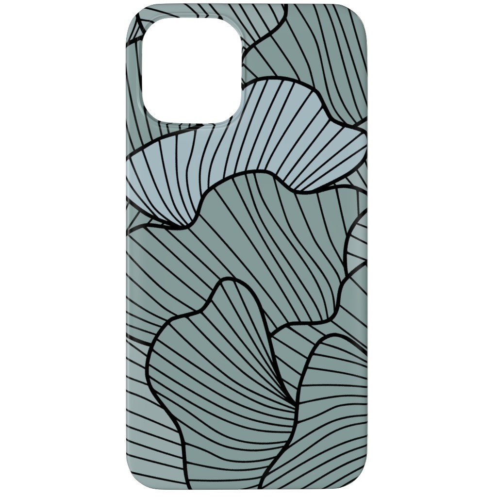 Layered Ginko Leaves Phone Case, Slim Case, Matte, iPhone 12 Pro Max, Green